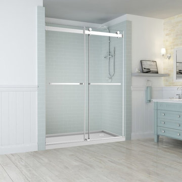 Aston Rivage Frameless Dual-Bypass Sliding Shower Door with StarCast Coating
