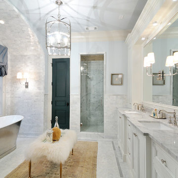 Atlanta Homes & Lifestyles Christmas House- natural stone provided by Levantina