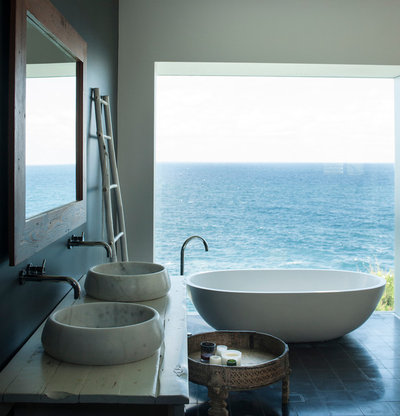 Coastal Bathroom by Villa and Villa