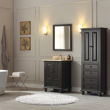 Avanity Thompson 25 in. Vanity Combo in Charcoal Glaze finish with Galala Beige