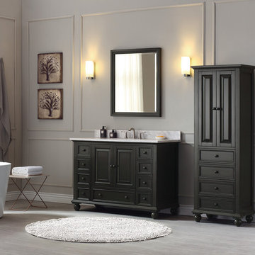 Avanity Thompson 49 in. Vanity Combo in Charcoal Glaze finish with Carrera White