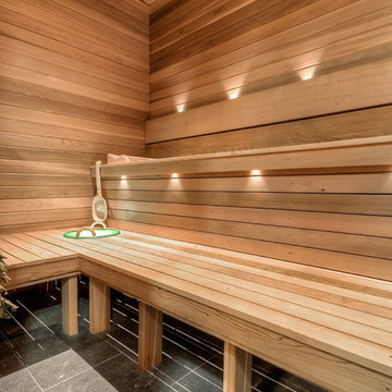 Award-Winning Burien Waterfront Renovation - Master Bathroom Sauna