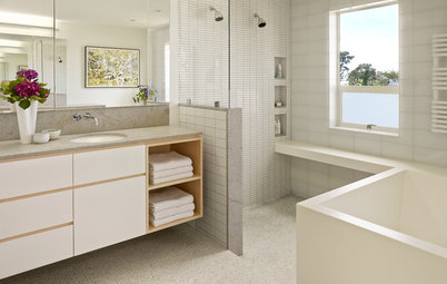 Room of the Day: Geometry Rules in a Modern Master Bathroom