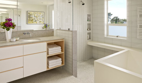 Room of the Day: Geometry Rules in a Modern Master Bathroom
