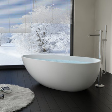 Badeloft Freestanding Bathtub 'BW-01' UPC Certified - Stone Resin Matte or Gloss