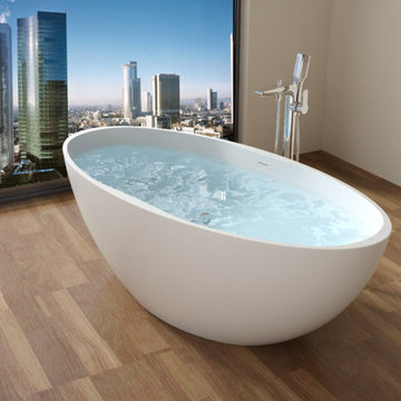 Badeloft Freestanding Bathtub 'BW-04' UPC Certified - Stone Resin Matte or Gloss
