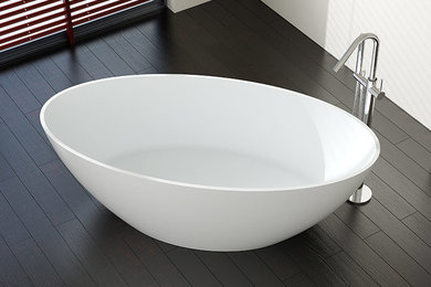 Mid-sized trendy master freestanding bathtub photo in San Francisco