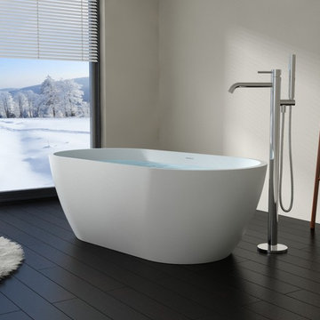 Badeloft - UPC Cert, Modern, Oval, Stone Resin, Freestanding Bathtub - BW-02-XL