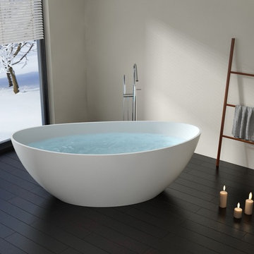Badeloft - UPC Cert, Modern, Oval, Stone Resin, Freestanding Bathtub - BW-03-L