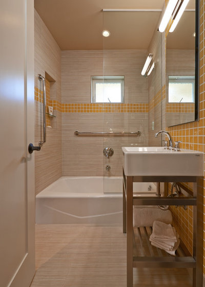 Craftsman Bathroom by Potter Construction Inc