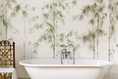 Bamboo, Hand- Painted Wallpaper