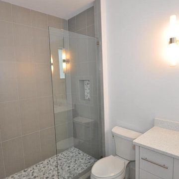 Barrier Free shower for a safer home. We offer curbless showers and walk in bath