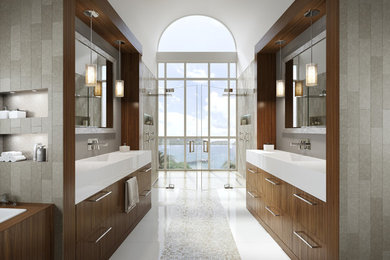 Example of a trendy bathroom design in St Louis
