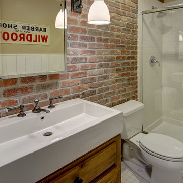 Basement Bathroom Shower Brick