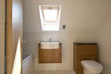 Design ideas for a contemporary bathroom in West Midlands.