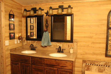 Inspiration for a rustic bathroom remodel in New Orleans