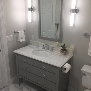 Bath Remodel with Arabescato Polished Marble