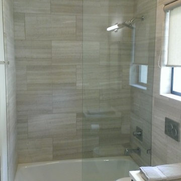 Bathroom - 12" x 24" Valentino Gray Marble Walls / Floor