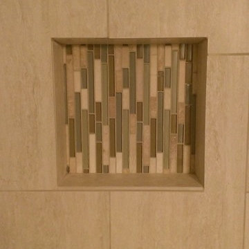 BATHROOM - 12" x 24" Vertical Offset with Glass Accent