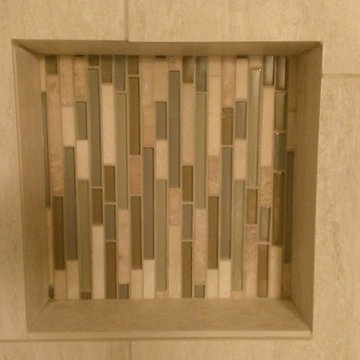 BATHROOM - 12" x 24" Vertical Offset with Glass Accent
