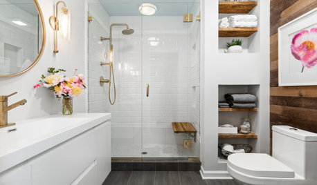 Bathroom of the Week: White, Wood and Brass Dress Up a Teen Space
