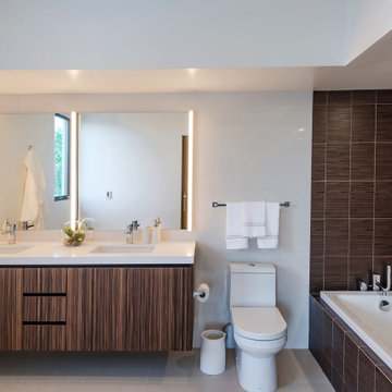 Bathroom and SIDLER Mirrored  Installed in the Pacific Star, Beverly Hills, CA