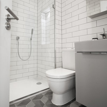 75 Small Black Tile Bathroom Ideas You Ll Love July 2022 Houzz - Small Dark Bathroom Designs 2022