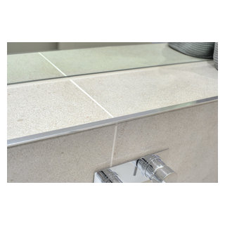 Bathroom - Escape Grey & Tile Edge Trim - Contemporary - Bathroom ...