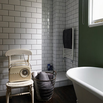 BATHROOM | Freestanding Bath and Brick Tiled Shower Enclosure