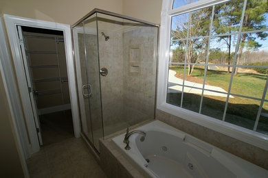 Example of a trendy bathroom design in Charlotte