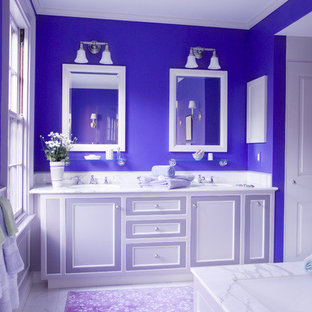 Design ideas for an eclectic bathroom in Boston.