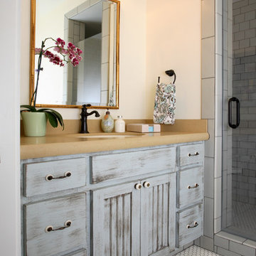 Built-In Vanity with Distressed Finish