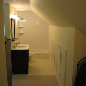 Bathroom in small second floor space