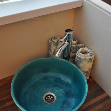 Bathroom in Vintage style with  antique ceramic sink