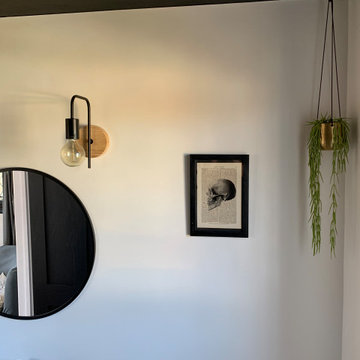 Styling details added, ceiling painted black
