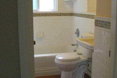 Example of an arts and crafts bathroom design in Portland