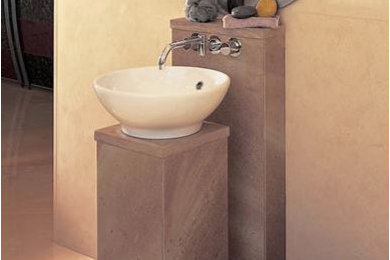 Inspiration for a contemporary bathroom remodel in Milwaukee