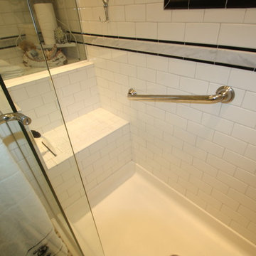 bathroom remodel custom tile and shower enclosure built in seat