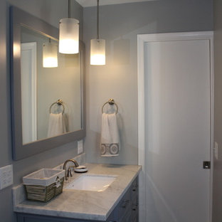 75 Beautiful Gray Bathroom With Louvered Cabinets Pictures Ideas June 2021 Houzz