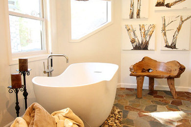Example of a mountain style bathroom design in Other