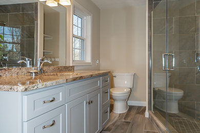 Inspiration for a transitional bathroom remodel in Cleveland