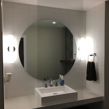 Bathroom Remodel with Black Backsplash