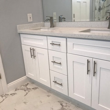 Bathroom Remodel with Blue Accent Tile