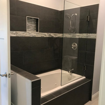 Bathroom Remodel with Blue Accent Tile