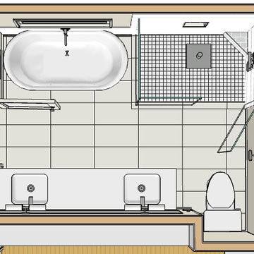 Bathroom Remodeling 3D Design - Floor plan