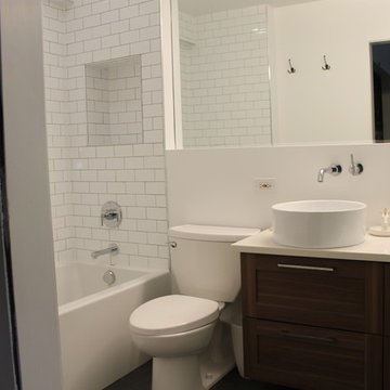 Bathroom remodeling - Shower & Bathtub combo - Black-n-white