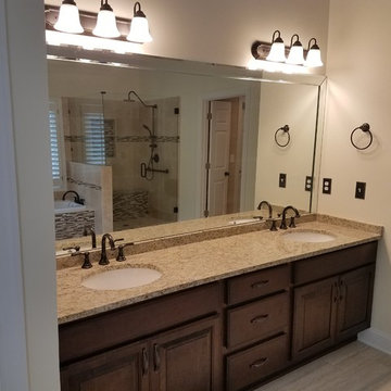 Bathroom Remodeling with Kemper Choice Maple Cabinetry in Black Forest DeWhite