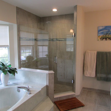 Bathroom Renovation-Working with existing green tub.