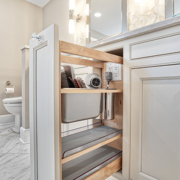 Bathroom Vanity Hair Product Storage