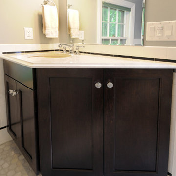 Bathroom Vanity with Angled Cabinet To Maximize Storage